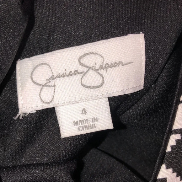 Jessica Simpson size 4 black & white boho dress - Picture 3 of 6
